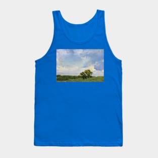 Cobalt Skies Oil Painting Tank Top